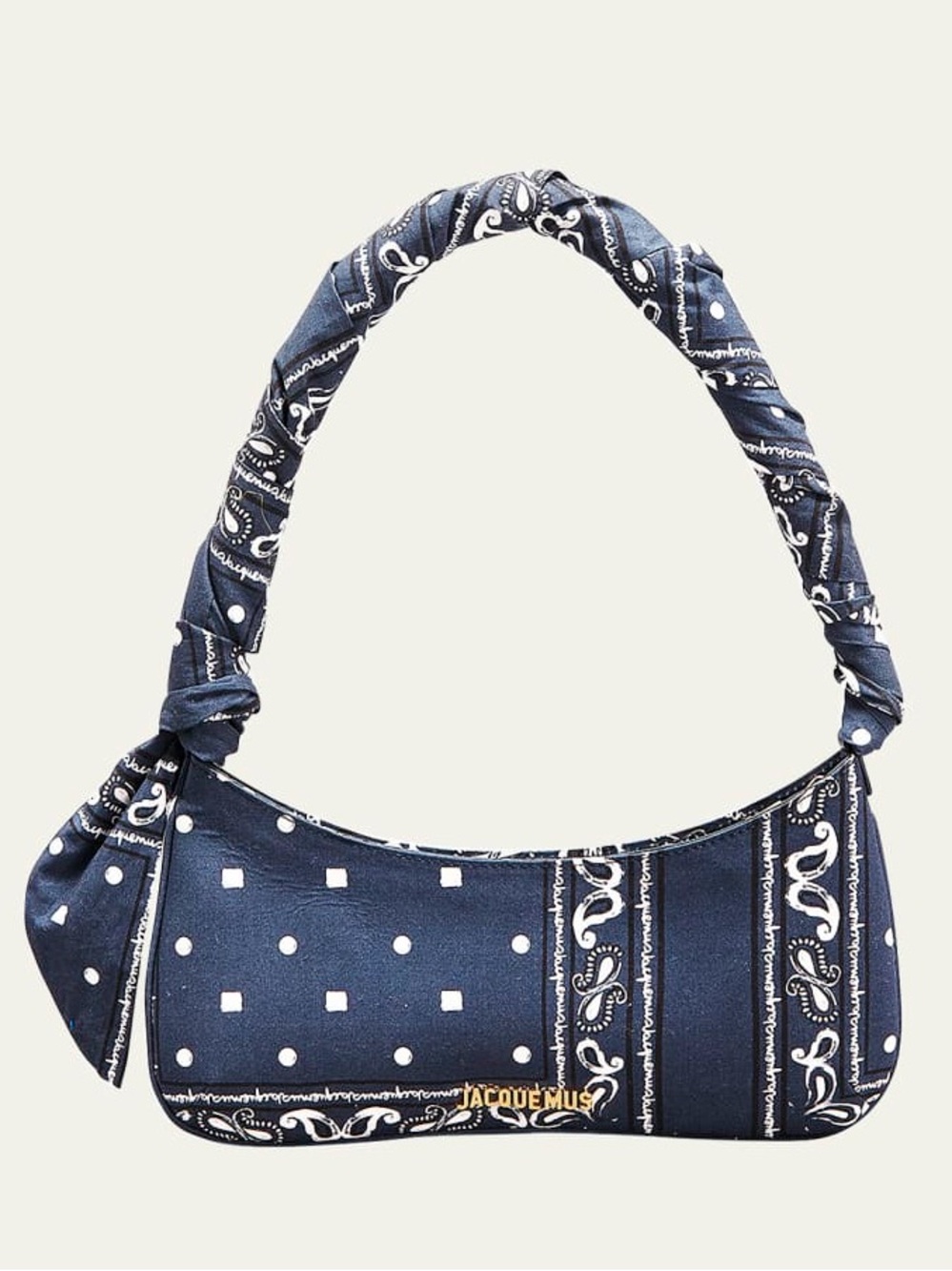 Jacquemus Le Bisou Bandana Bag Navy and White